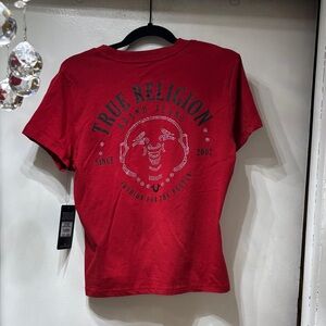True Religion Red Tee with Graphic Print